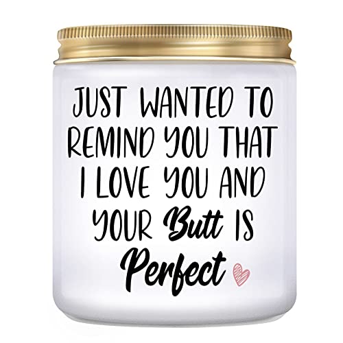 Gift for Her- Funny Valentine Gifts for Girlfriend, Wife- Birthday Gifts for Him, Boyfriend, Husband- I Love You Gifts, Romantic Anniversary, Christmas Gifts for Her, Lavender Scented Candles (7oz)