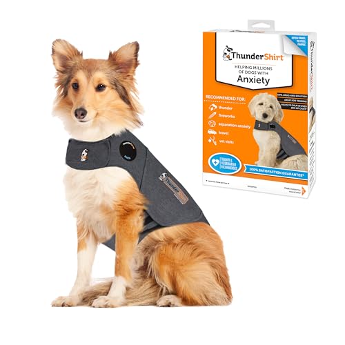 ThunderShirt for Dogs, Large, Heather Gray Classic - Dog Anxiety Relief Calming Vest