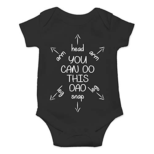 You Can Do This Dad - Funny Baby Essentials Bodysuit - Cute Baby Girl Clothes Newborn Boy Outfit (Newborn, Black)