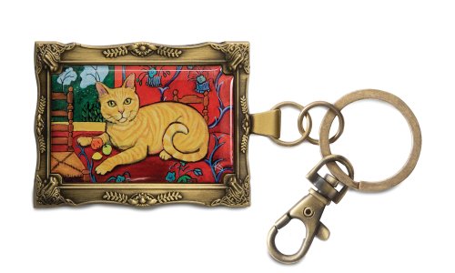 Pavilion Gift Company 12027 Paw Palettes Keychain, 2 by 2-3/4-Inch, Orange Tabby Catisse