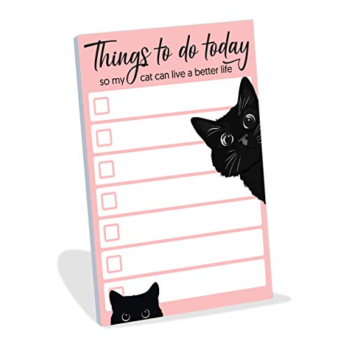 Funny Cat Small to Do List Sticky Notes | Things to Do Today So My Cat Can Live a Better Life | Black Cat Humor Notebook Notepad Note Card for Cat Lover Gift| 50 Pages 4x6' by DAILY RITMO