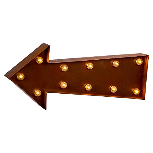 Truu Design Decorative LED Iron Marquee Arrow Sign for Parties, Weddings, Events & Home Decor