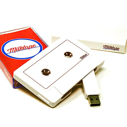 USB Mixtape (16GB, 128MB) Cassette Tape Flash Drive by Milktape for Mac and PC (Nostalgic, Retro 80's and 90's Gift for Music Lovers, Anniversary, Valentines Day, Christmas, Birthday) (16 GB)