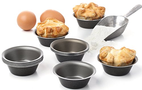 Maxi Nature Pack of 12 Mini Pie Muffin Cupcake Pans Egg Tart Bakeware - 3 Inch Tins - 12 Molds NonStick Black Bakeware
