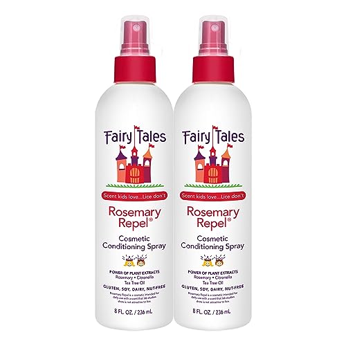 Fairy Tales Rosemary Repel Daily Kids Conditioning Spray – Kids Like the Smell, Lice Do Not, 8 fl oz. (Pack of 2)
