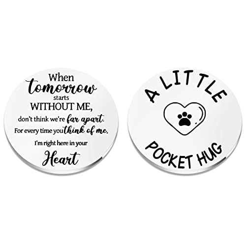 Pocket Hug Token Double Sided for Son Daughter Bff Couples Boyfriend Girlfriend Going Away Birthday Anniversary Valentines Day Gifts Stocking Stuffers For Teens Long Distance Relationship Gifts