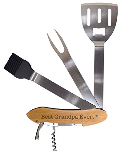 ThisWear for Grandpa Best Grandpa Ever BBQ Grill Multi Tool Barbecue Spatula Grilling Accessories