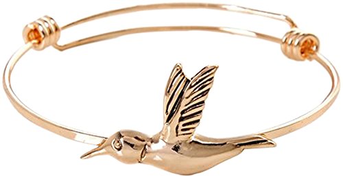 Giftcraft Thoughts to Share Expandable Bracelet 'Hummingbird Joy' Rose Gold Tone