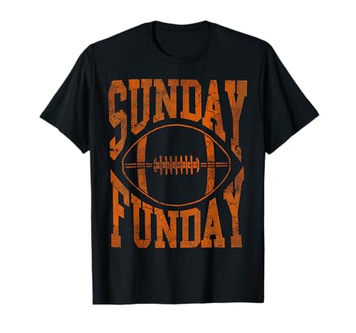 Sunday Funday Football Vintage Distressed Fade T-Shirt