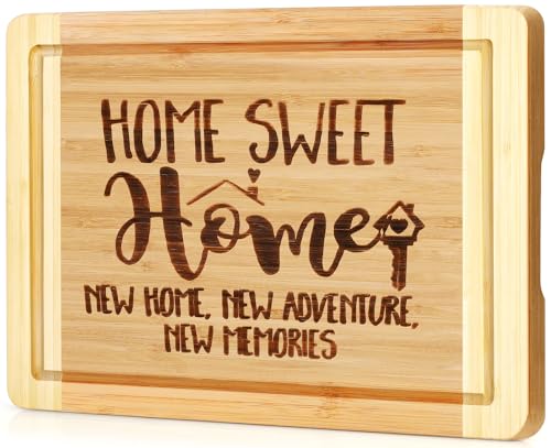 Housewarming Gifts, Engraved Cutting Board House Warming Gifts for New Home, New Home Gift Ideas For Couple, Women, Men, Friends, New Homeowner, Daughter, Son, Home Sweet Home Sign