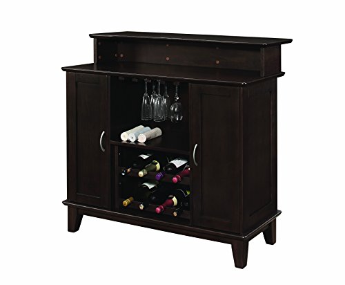 Coaster Home Furnishings 2-Door Bar Unit with Adjustable Shelves Cappuccino