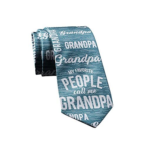 My Favorite People Call Me Grandpa Necktie Novelty Ties for Men Funny Tie for Grandap Funny Ties