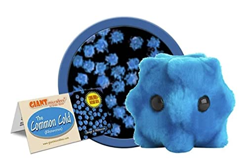 GIANTmicrobes Common Cold Plush - Educational Get Well Gift, includes Information Card, Medical and Biology Gift, Learning tool for Kids, Students, Pediatrician, Doctors, and Nurses