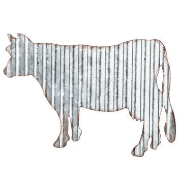 Corrugated Metal Cow Wall Farmhouse or Farm Decor