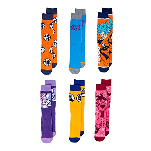 Dragon Ball Z Super Broly 5-Pack Casual Crew Socks for Men, Multi, 12-Aug