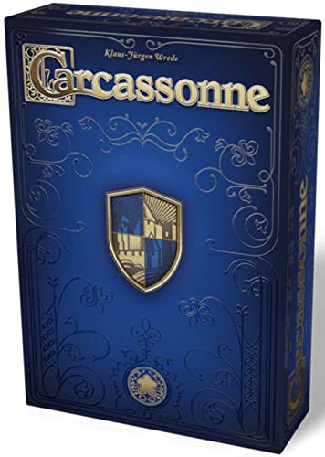 Carcassonne 20th Anniversary Edition - Upgraded Visuals and Gameplay, Strategy Board Game for Ages 7+, 2-5 Players