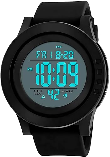 LYMFHCH Men's Digital Watch, Sports Waterproof Watch LED Military Multifunction Outdoor Army Watches for Men