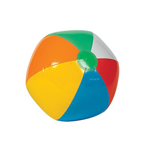 Rhode Island Novelty Inflatable 12 Inch Multicolored Beach Balls, Set of 12