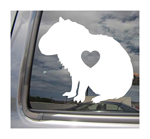 Capybara Heart - South America Pet - Car Truck Moped Helmet Hard Hat Auto Automotive Craft Laptop Vinyl Decal Store Window Wall Sticker 01012