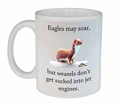 Neurons Not Included Funny Mug Quote - Weasels Vs. Eagles Coffee or Tea Mug - Gag Gift Mug