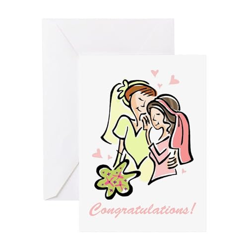CafePress Congratulations Gay Wedding 1 Greeting Card, Note Card, Birthday Card, Blank Inside Matte