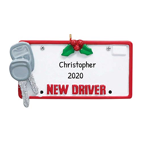 Personalized Drivers License Christmas Ornament 2024 -New Driver Ornament 2024 Student Driver Ornament Vehicle Christmas Decorations New Car Driver Keychain Gift 4 Wheeler Ornaments for Christmas Tree