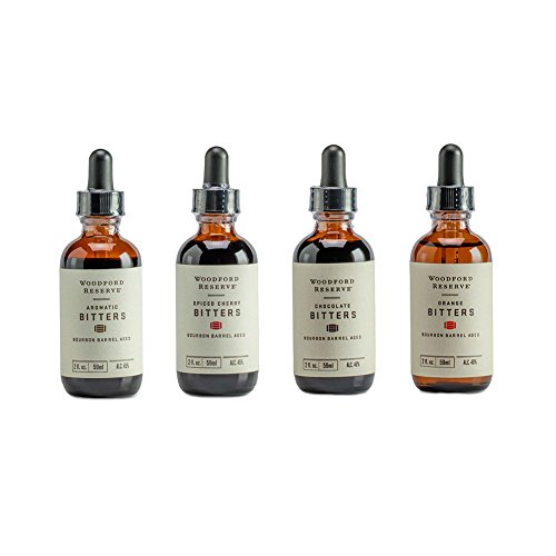 Woodford Reserve Bourbon Bitters Bundle: Aromatic, Spiced Cherry, Orange, and Chocolate Cocktail Bitters - 2 oz Each