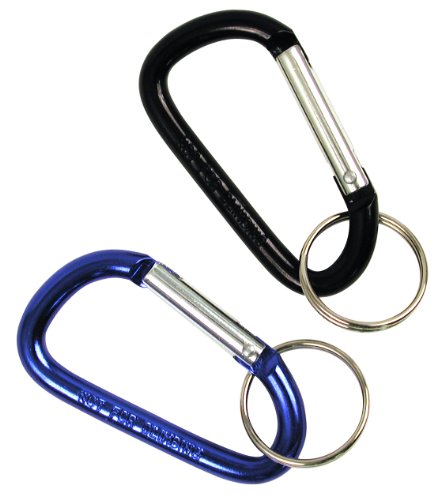 Custom Accessories 37756 2-1/8' Long Carabineer Key Ring, (Twin Pack)