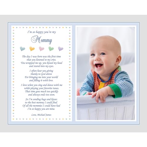 Baby Boy Gift to Mommy, Sweet Poem from Son to Mom, 8x10 Inch Custom Print