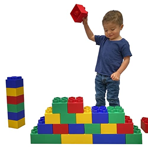 Kids Adventure Jumbo Blocks - (72) Piece Big Blocks - 4' x 4' Large ADD -ON KIT Building Blocks for Toddlers -Made in The USA - Add on to Any existing Jumbo Blocks