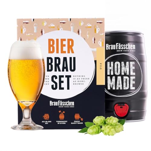 PILSNER - German Beer - Home Brew Beer Starter Kit with 1.3 Gallons Keg - Ready In 7 Days - Beer gifts - Gift for Men - Gift for Women - BrauFässchen