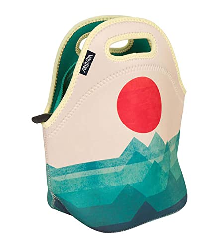 Artovida Artists Collective Insulated Neoprene Lunch Bag - Washable Soft Lunch Tote for Work and Picnic - Design By Budi Satria Kwan (Indonesia) – Ocean, Sea, Wave-Classic