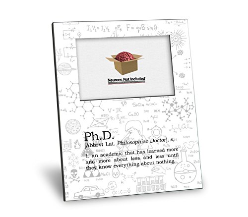 Ph.D. Definition Picture Frame - Personalization Available - 8x10 Frame - 4x6 Picture - Gloss White Finish