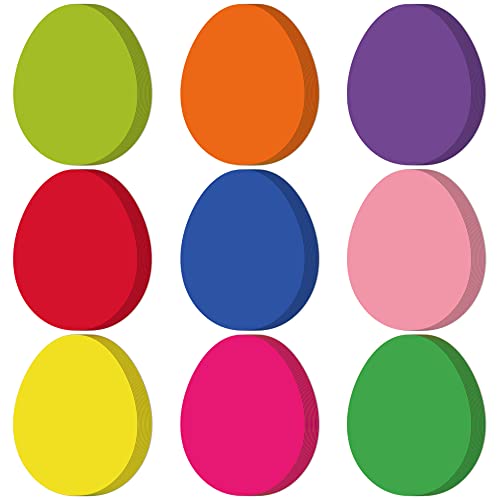 Geyee 108 Pcs Egg Cutouts paper small cut outs Classroom Bulletin Board Decorations Assorted Color Egg Shaped Die Cut for Teachers Kids DIY Craft School Chalkboard Wall Decor