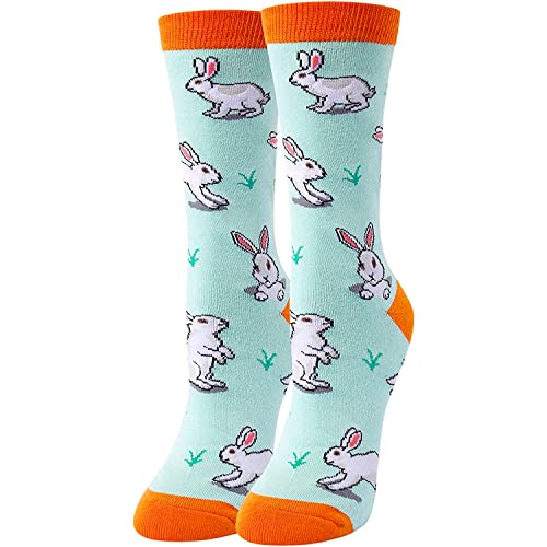 HAPPYPOP Funny Easter Socks Bunny Socks for Women Rabbit Socks, Funny Bunny Gifts for Bunny Lovers Bunny Gifts Girls