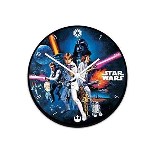 Vandor 99089 Star Wars 13.5' Cordless Wood Wall Clock, Multicolor