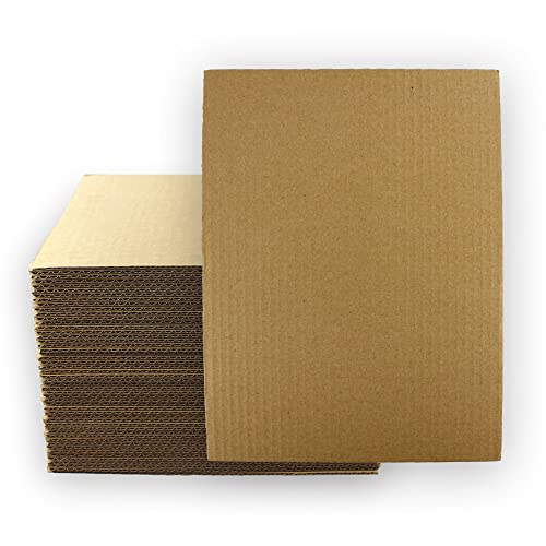 EcoSwift 8.5 x 11 x 0.12 Inch Lightweight Corrugated Cardboard Shipping Pads Bundle for Moving, Mailing, or Storage (100 Pack)