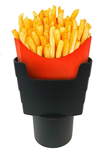 MAAD™ 'Fries on The Fly' Universal Car French Fry Holder for Cup Holder - Perfect White Elephant Gift Idea, Stocking Stuffer