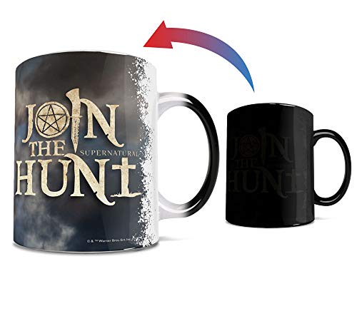 Morphing Mugs Supernatural - Sam and Dean - Join the Hunt - One 11 oz Color Changing Heat Sensitive Ceramic Mug – Image Revealed When HOT Liquid Is Added!