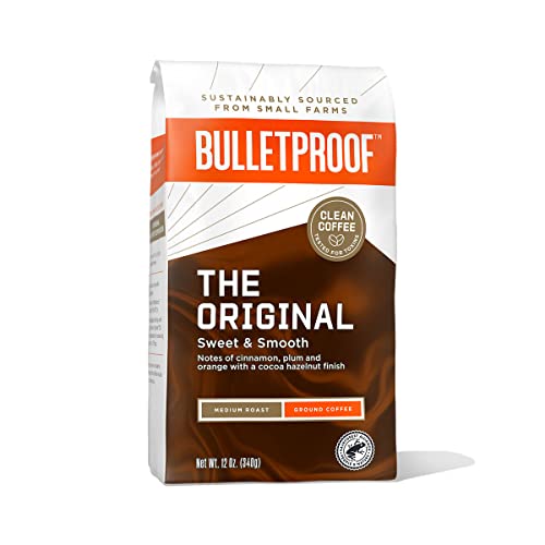 Bulletproof Original Medium Roast Ground Coffee, 12 Ounces, 100% Arabica Coffee Sourced from Central and South America