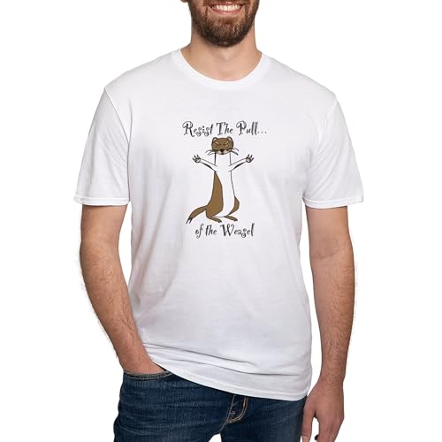 CafePress Pull of The Weasel T Shirt Men's Semi-Fitted Classic T-Shirt White