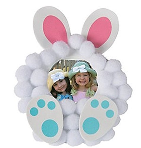 Fun Express 12 - Pom-Pom Bunny Picture Frame Magnet Craft Kits