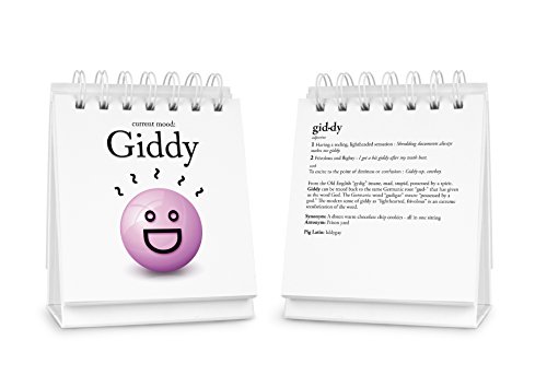 Genuine Fred THE DAILY MOOD Desktop Flipchart - 47 Moods - Helps Identify Emotions & Start Conversation - Fun & Functional Desk Accessories for home or office - Funny Gift for Coworkers - Office Gifts