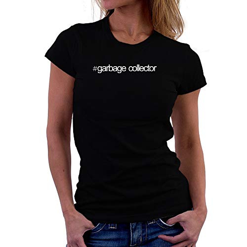 Teeburon Hashtag Garbage Collector Bold Text Women T-Shirt Black