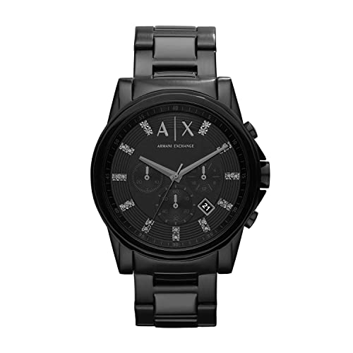 A|X Armani Exchange Men's Chronograph Black Stainless Steel Watch (Model: AX2093)