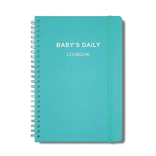 Baby's Daily Log Book - Baby Care Planner for Newborns with 152 Easy to Fill Pages,Tracking Feed,Sleeping,Diaper,Awake Time to take Good Care of Your Newborn Baby's - Teal PU Cover