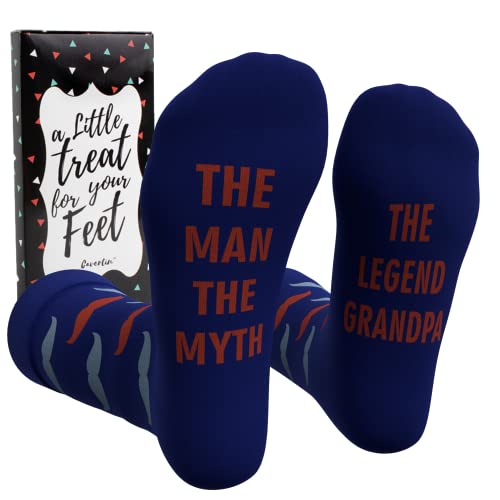 Cavertin Men's Funny Fathers Day Grandpa Dad Socks with Gift Box Christmas Gift for Dad (Grandpa)