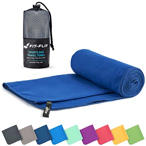 Travel Towel - Compact & Ultra Soft Microfiber Camping Towel - Quick Dry Towel - Super Absorbent & Lightweight for Sports, Beach, Gym, Backpacking, Hiking and Yoga (12x20 inches royal blue - no bag)