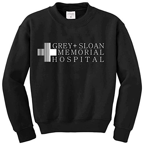 JYHOPE Grey Sloan Memorial Hospital Cute Sweatshirts for Womens Teen Girls Pullover Tops(Black,S)