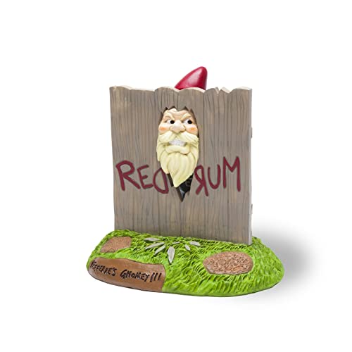 BigMouth Inc Shining Gnome Garden Gnome - Funny Gnomes for Outdoor Spaces - Weatherproof Redrum Scary Yard Statue - Horror Movie Lawn Gnome for Halloween Decorations - 9.5'